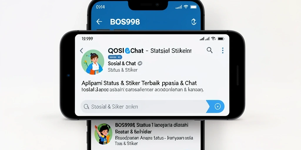 Antarmuka menarik BOS898 dengan koleksi stiker beragam.