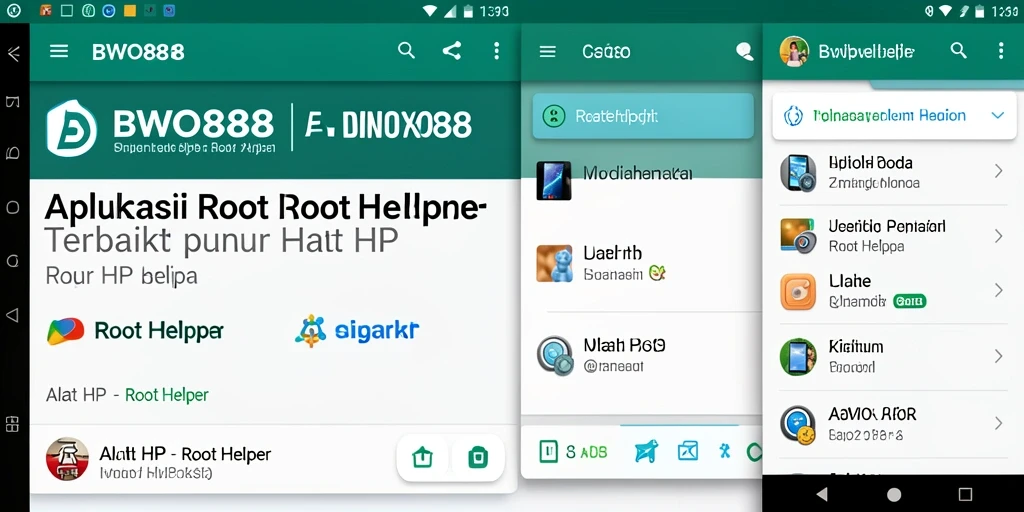 Antarmuka BWO888 yang sederhana dan fungsional untuk Root Helper.