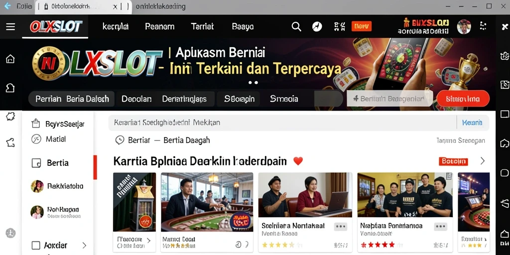Tampilan antarmuka OLXSLOT yang informatif dan menarik.