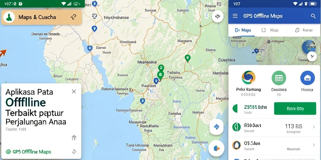 Tampilan antarmuka V07 dengan fitur GPS Offline Maps yang mudah digunakan.